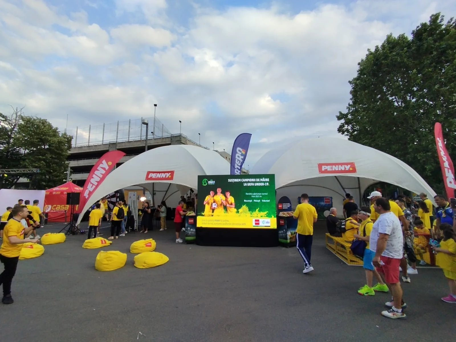 Penny activation dome and LED screen at Arena Nationala for Penny Arena Nationala at Arena Nationala in Bucharest.