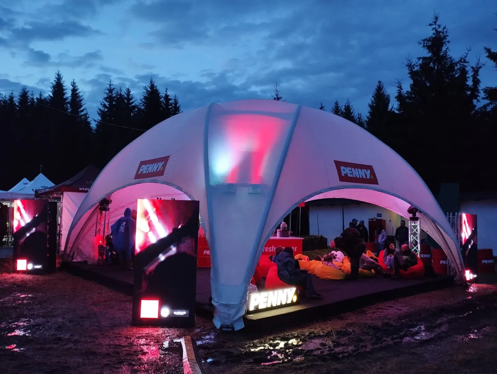 Illuminated Penny activation dome at Garana Jazz Festival for Garana Jazz Festival at Garana Jazz Festival in Garana.