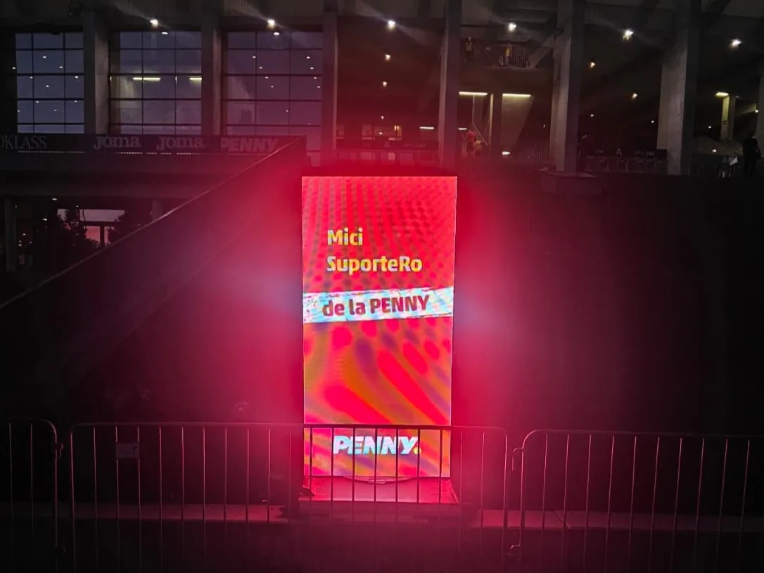 Illuminated Penny digital poster at Arena Nationala for Penny Arena Nationala at Arena Nationala in Bucharest.