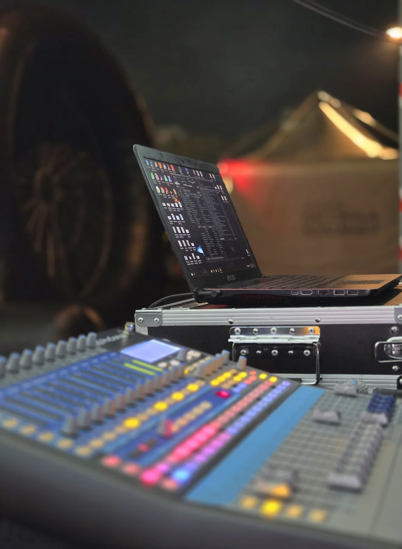 Digital audio mixing console used at the activation for Penny Arena Nationala at Arena Nationala in Bucharest.