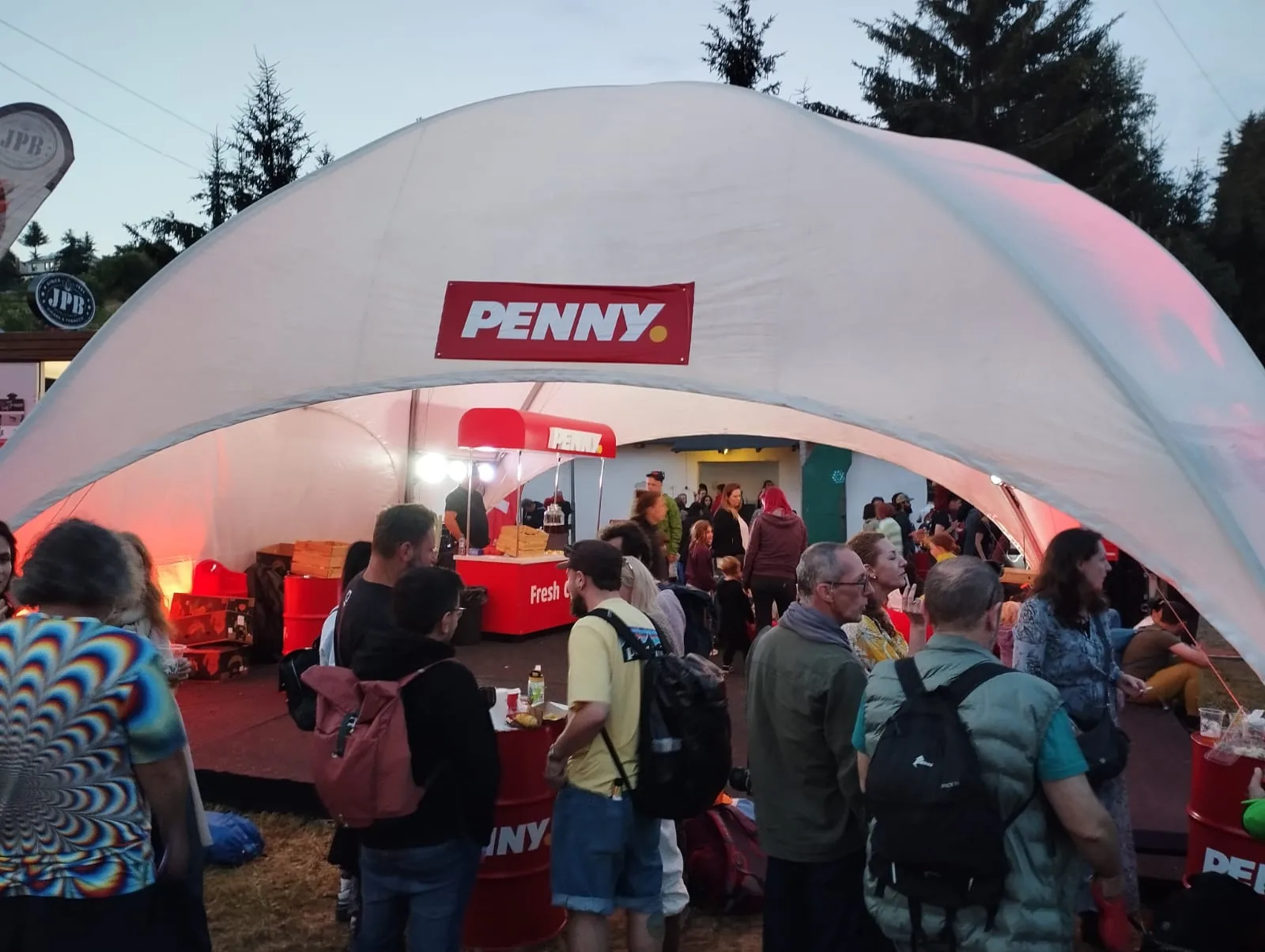 Crowd inside the Penny activation dome at Garana Jazz Festival for Garana Jazz Festival at Garana Jazz Festival in Garana.
