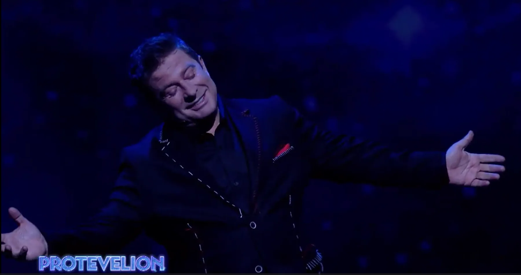 ProTV Protevelion broadcast frame from the holographic production for TV production filming support + hologram at Ștefănești in Ștefănești.