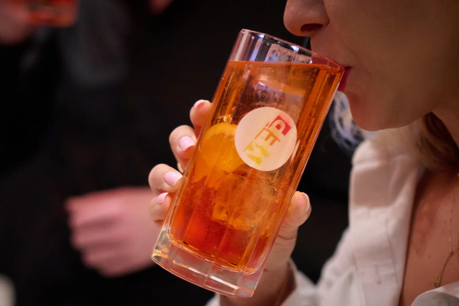 A YEP-branded cocktail, one of the small details of the new identity